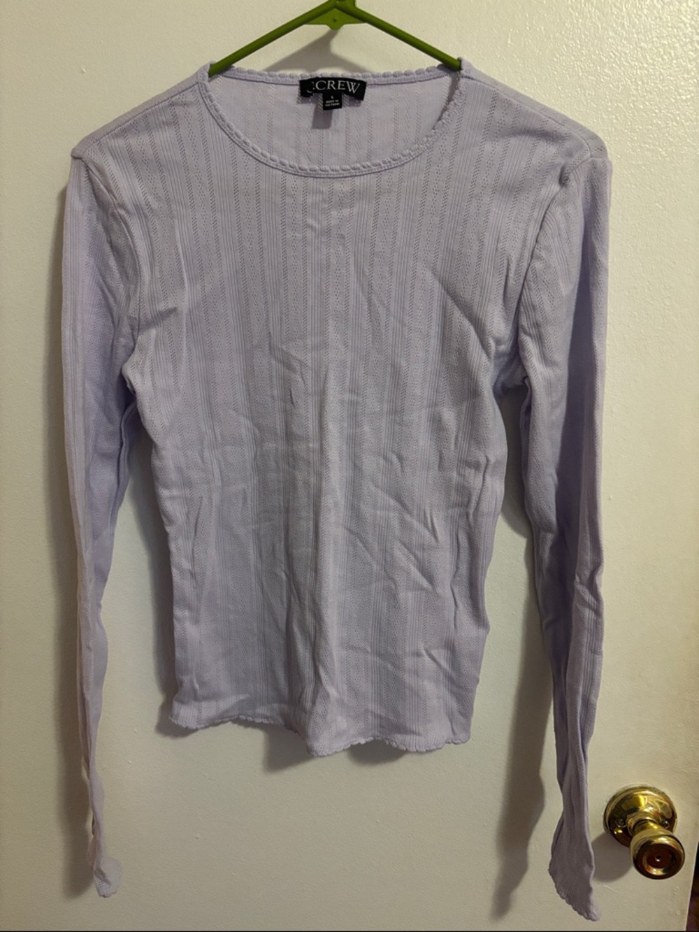 J. Crew pointille long sleeve tee small